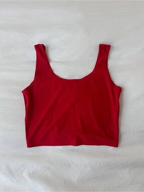 Red Seamless Activewear Tank Top
